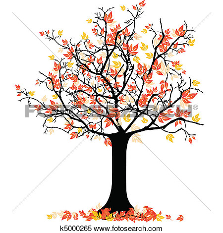 Autumn Tree View Large Clip Art Graphic