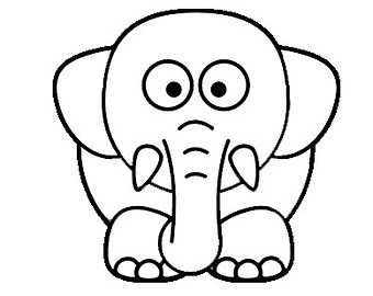 Baby Elephant Homelaptopcompute Rphonecar Bumper Sticker Decal Clipart