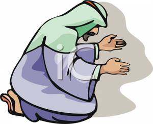 Clipart Image Of A Muslim Man Praying
