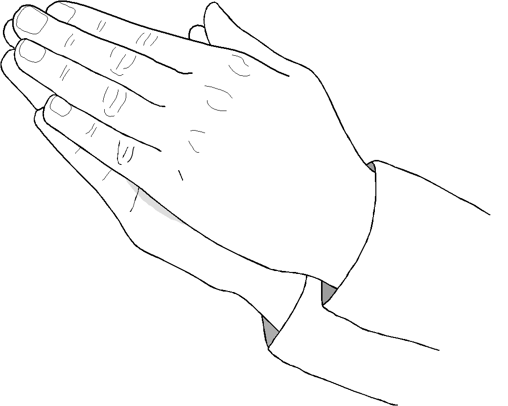 Coloring Page   Praying Hands