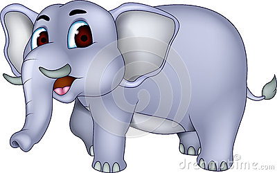 Cute Couple Elephant Cartoon Royalty Free Stock Image Image