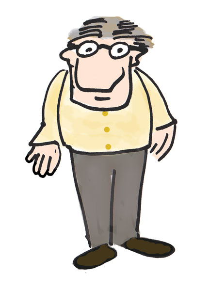 Funny Man  003  White Back    Silly Characters Clip Art