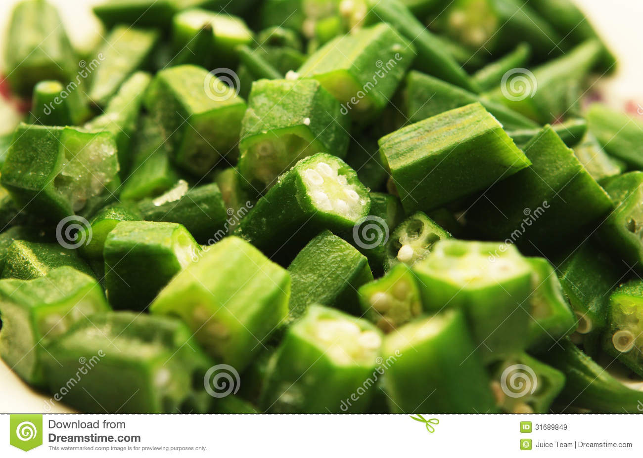 Macro View Of Okra Royalty Free Stock Images   Image  31689849