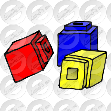Picture For Classroom   Therapy Use   Great Connecting Cubes Clipart