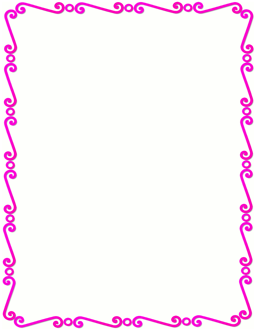 Pink Flower Border Clip Art 16 Pink Spirals Border Png