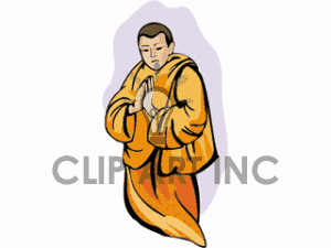 Royalty Free Priest Praying Clipart Image Picture Art   164514
