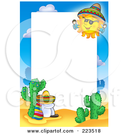 Royalty Free  Rf  Clipart Illustration Of A Sun Shining Down On A