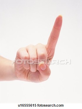 Stock Image   Woman S Hand Pointing Up  Fotosearch   Search Stock