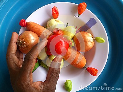 Vegetablesdecoration And Culinary Art Stock Photo   Image  52245528