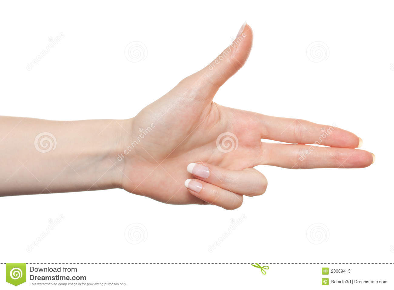 Woman Hand Pointing Right Royalty Free Stock Photo   Image  20069415
