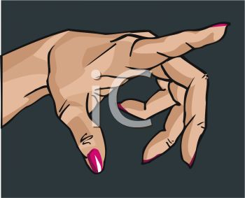 Woman S Hand Pointing   Royalty Free Clipart Picture
