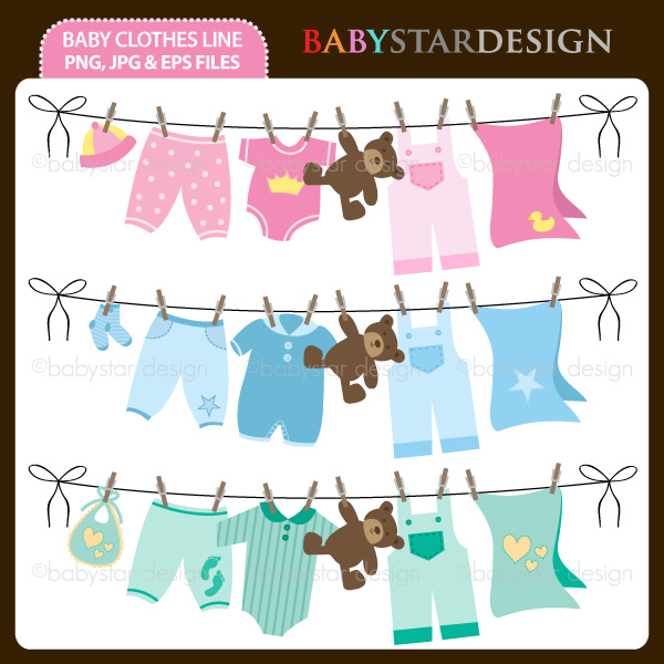 Baby Cloth Line Clipart Teddy Bear Clipart     5    