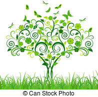 Backgrounds Spring Grass Single Flower Flower Green Vector Clipart And