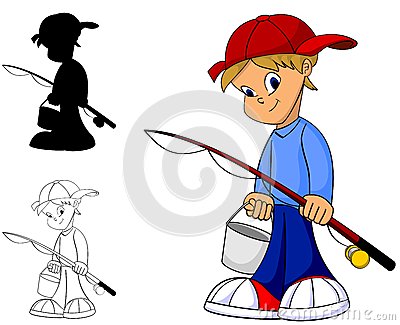 Cartoon Boy Fishing Royalty Free Stock Photography   Image  28812577