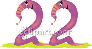 Cartoon Number 22 Royalty Free Clipart Picture 081027 112409 096048