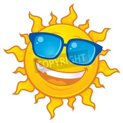 Cartoon Sun Character Wearing Sunglasses Vector Illustration