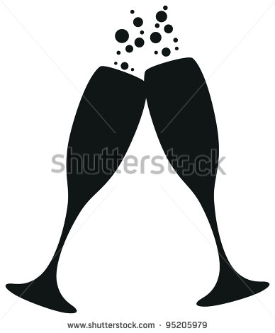 Champagne Glasses Stock Vector Illustration 95205979   Shutterstock