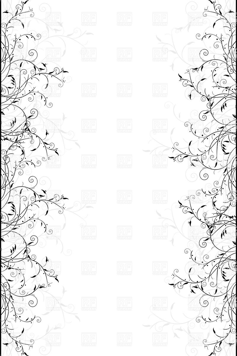 Elegant Floral Frame With Curly Twigs 12531 Download Royalty Free