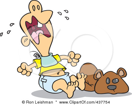 Free Rf Clip Art Illustration Of A Teething Baby Throwing A Tantrum