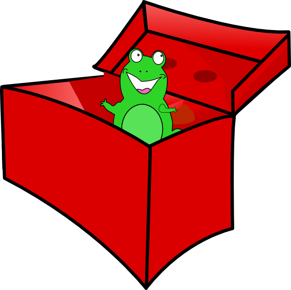 Frog In The Box Clip Art