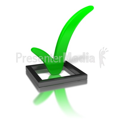 Green Check Mark In Box   Signs And Symbols   Great Clipart For