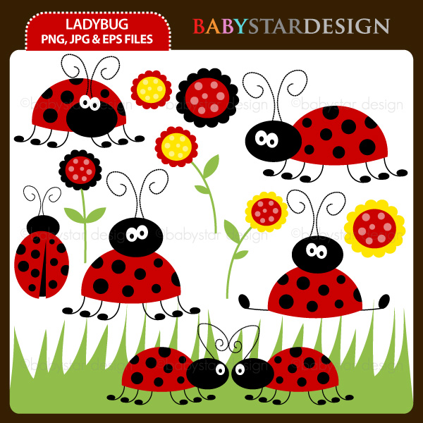 Ladybug Clipart     5 00   Babystar Design Digital Clipart    