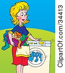 Man Washing Clothes Clipart Clipart Illustration Of A