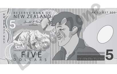 New Zealand  5 Note B W