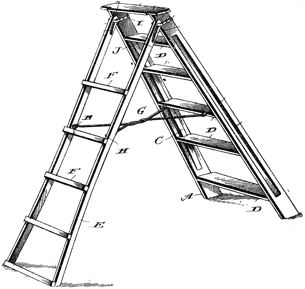 Six Step Ladder   Clipart Etc