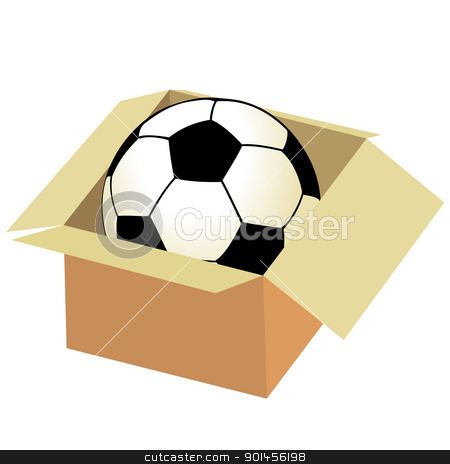 Soccer Ball In The Box Stock Vector Clipart Soccer Ball In The Box By