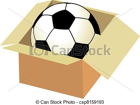 Vectors Of Soccer Ball In The Box Csp8159193   Search Clip Art