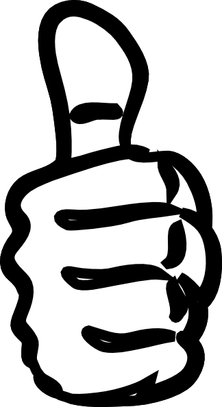 White Black Thumbs Up Clip Art At Clker Com   Vector Clip Art Online