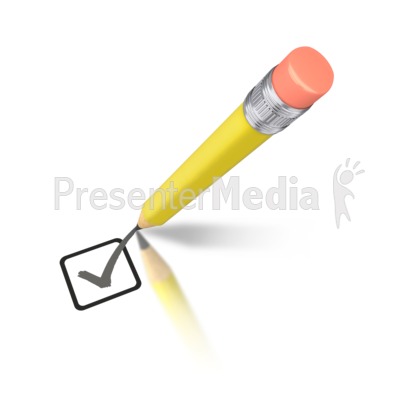 Yellow Pencil Drawing Check Mark   Home And Lifestyle   Great Clipart