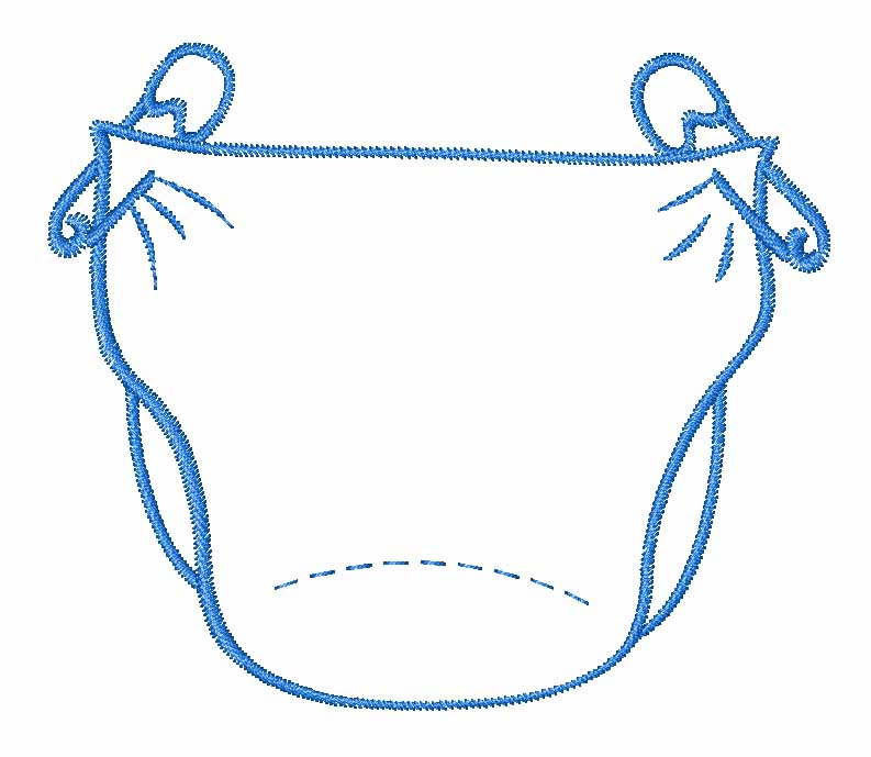 Baby Diaper Outline Clip Art