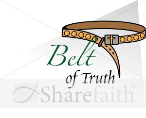 Belt Of Truth With Words   Spiritual Battle Word Art