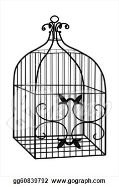 Bird Cage Clipart Black And White