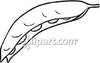Black And White Pea Pod   Royalty Free Clipart Picture