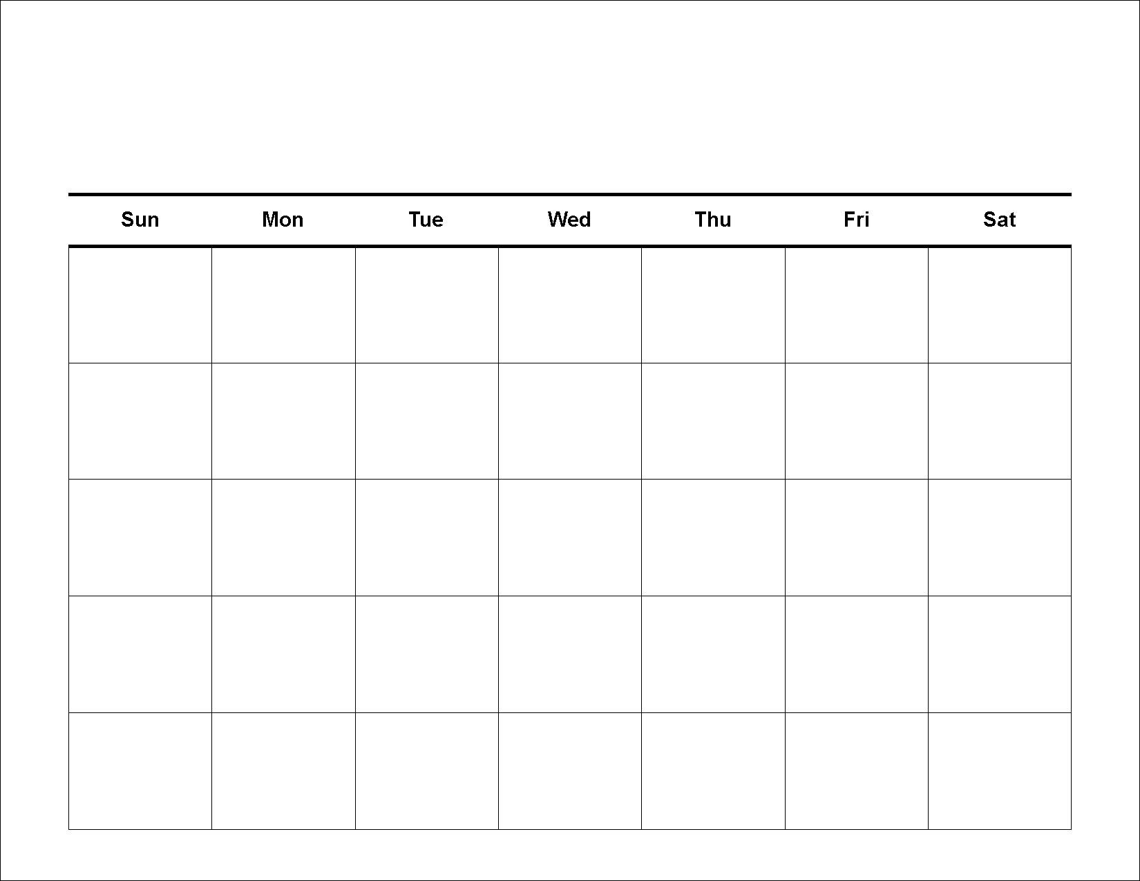 Blank Calendar   Printable 2016 Calendar Templates