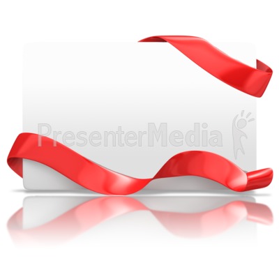 Blank Holiday Card Ribbon   Signs And Symbols   Great Clipart For