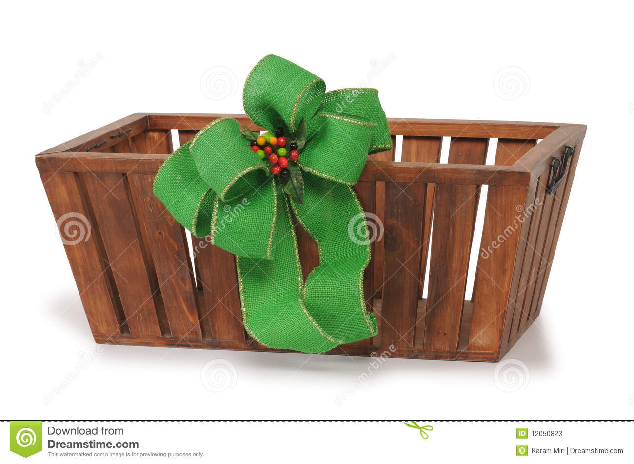 Christmas Basket Stock Photos   Image  12050823