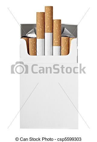 Cigarette Pack Clip Art Stock Photo   Cigarette Box