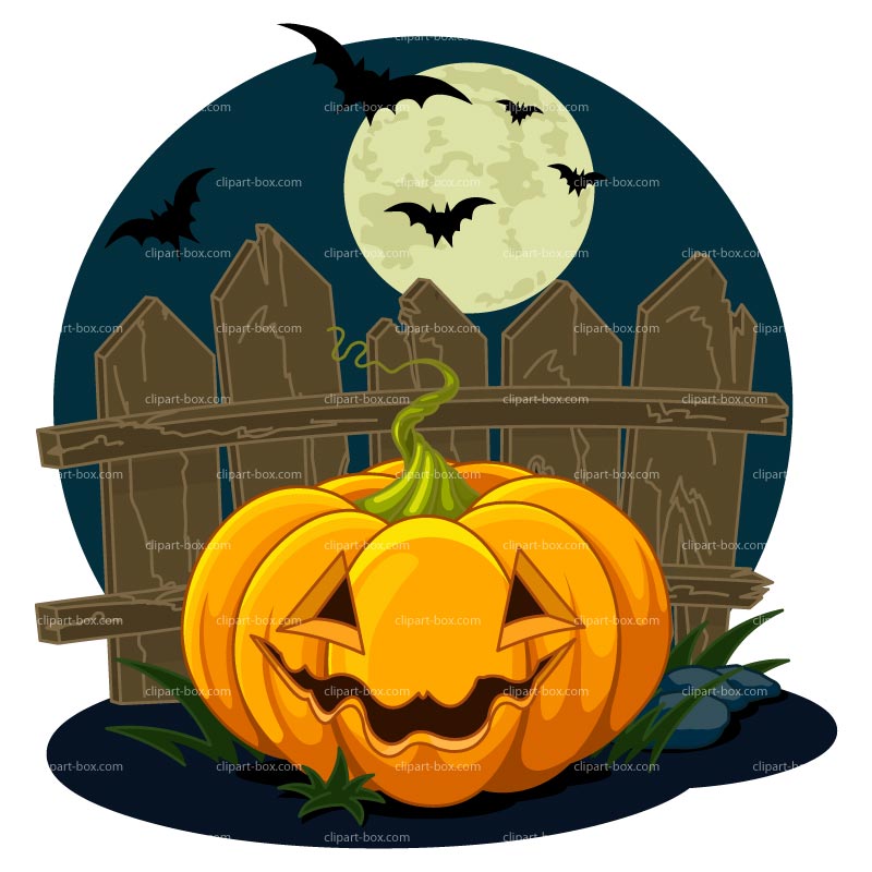 Clipart Halloween Pumpkin Background   Royalty Free Vector Design