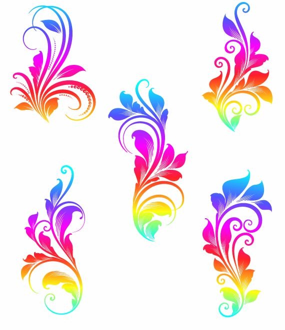 Colorful Swirls Vector Graphics   Free Vector Graphics   All Free Web    
