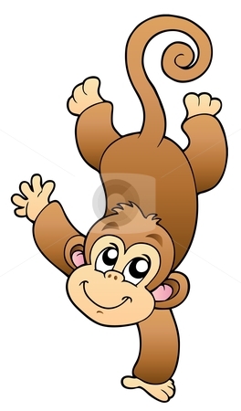 Funny Cute Monkey Stock Vector Clipart Funny Cute Monkey   Vector