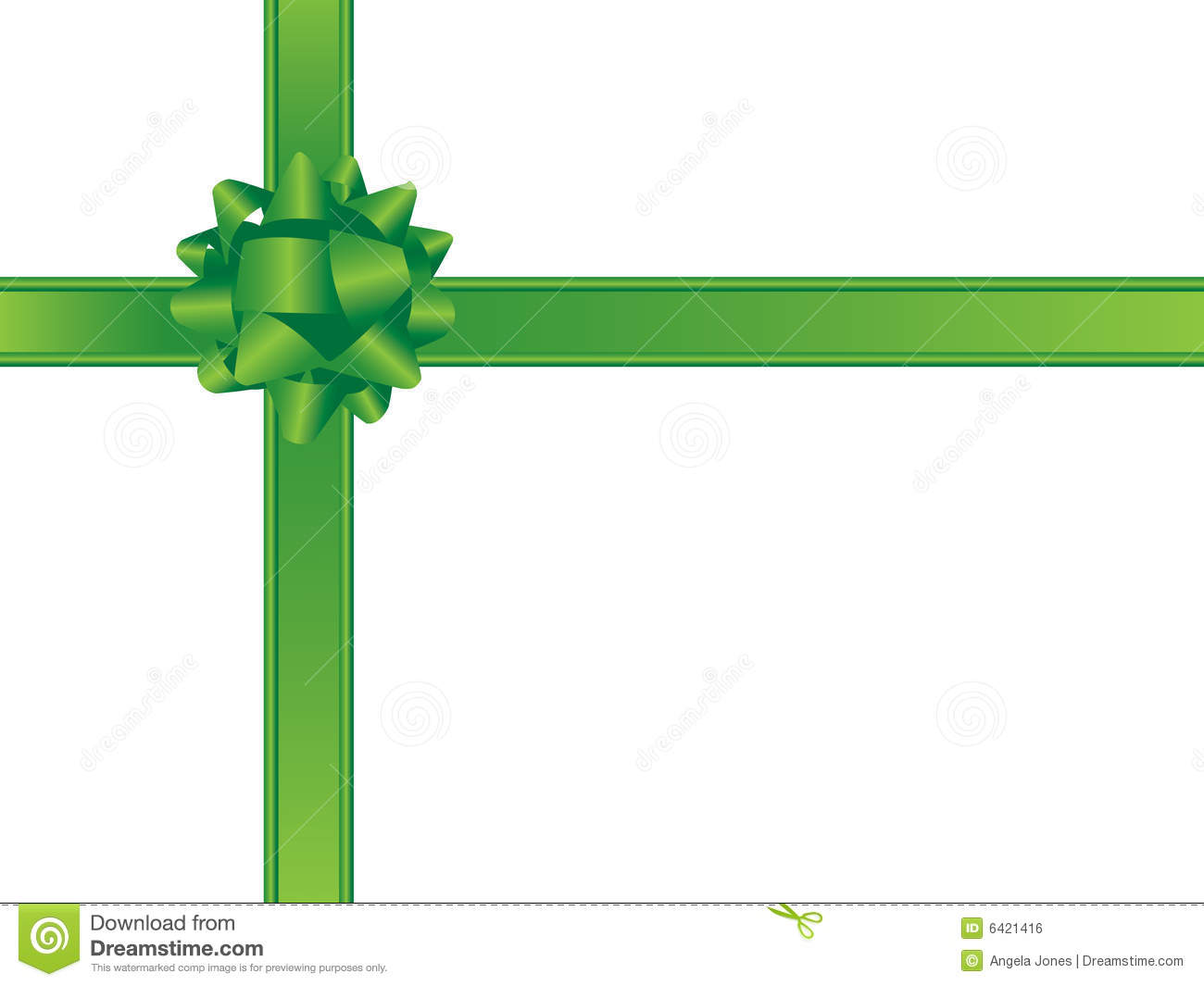 Green Bow And Ribbons Royalty Free Stock Image   Image  6421416
