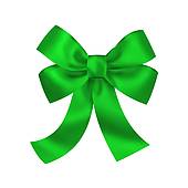 Green Bow Clipart Green Gift Bow With Ribbons