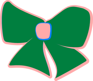 Green Pink Bow Clip Art At Clker Com   Vector Clip Art Online Royalty    