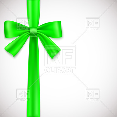 Green Ribbon With Bow 95753 Download Royalty Free Vector Clipart    