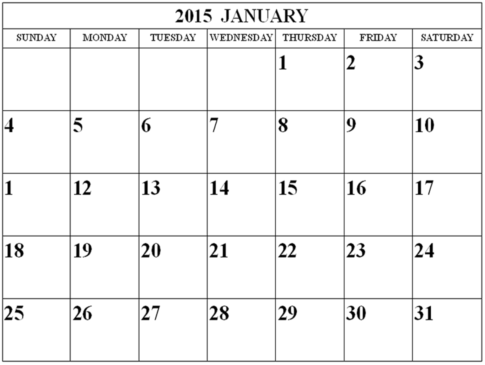 New January 2015 Calendar Format Yourmomhatesthis Com Download January