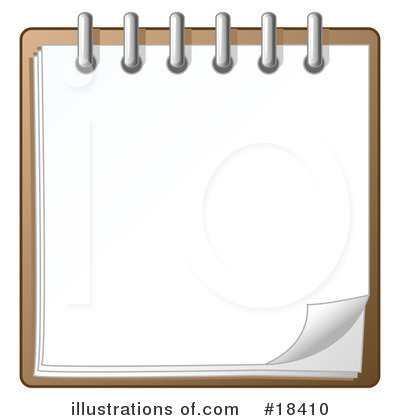 Notebook Clipart  18410 By Leo Blanchette   Royalty Free  Rf  Stock    